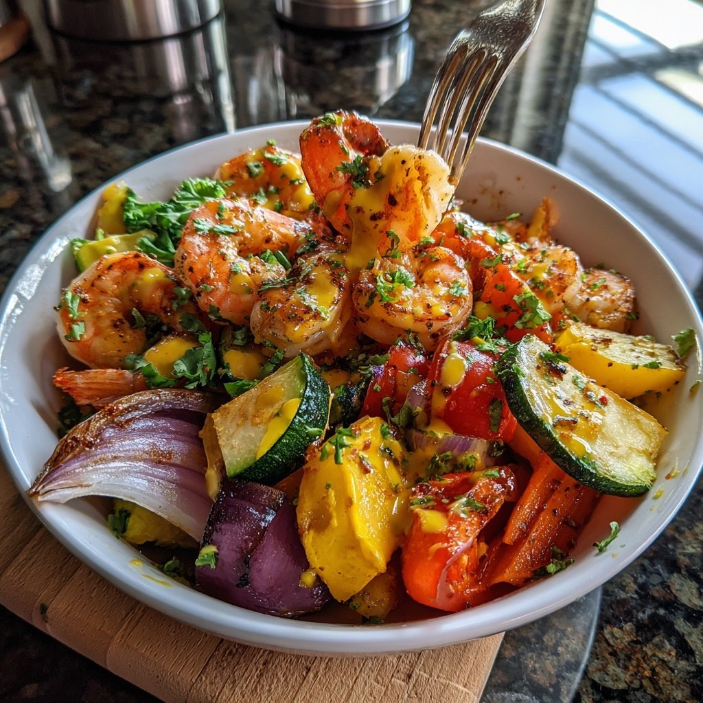Easy Healthy Shrimp And Vegetable Bowl
