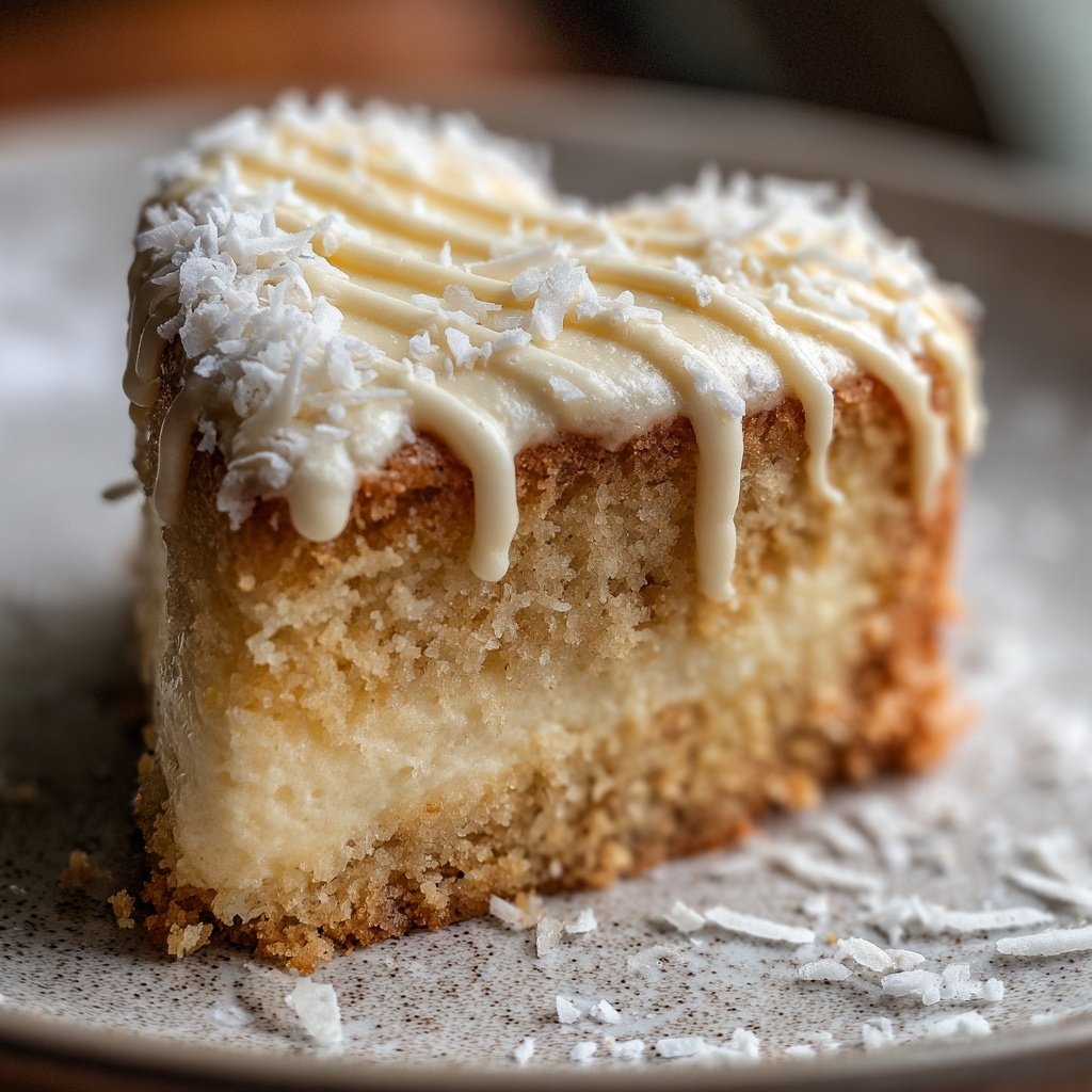 Mini Heart Cake with Coconut Cream