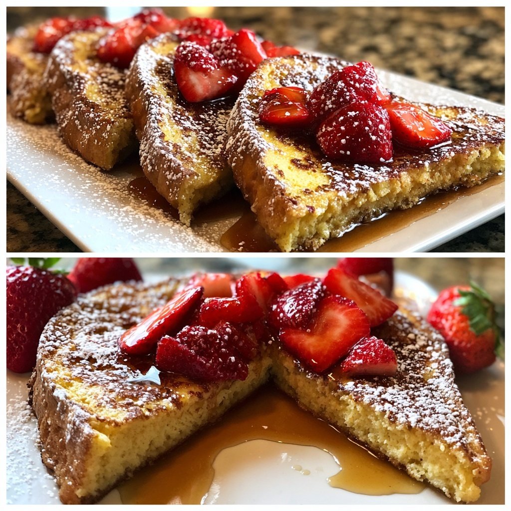 Valentine Breakfast Strawberry French Toast
