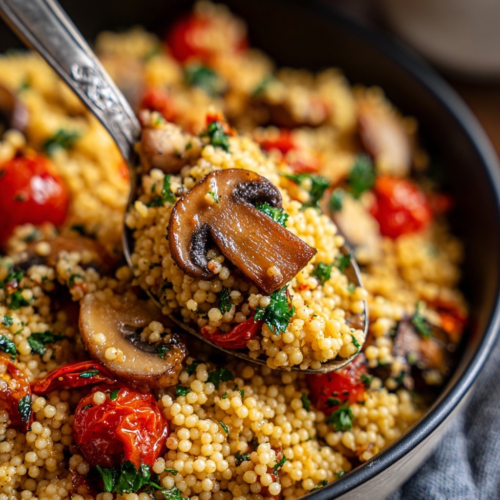Creamy Tomato Mushroom Couscous