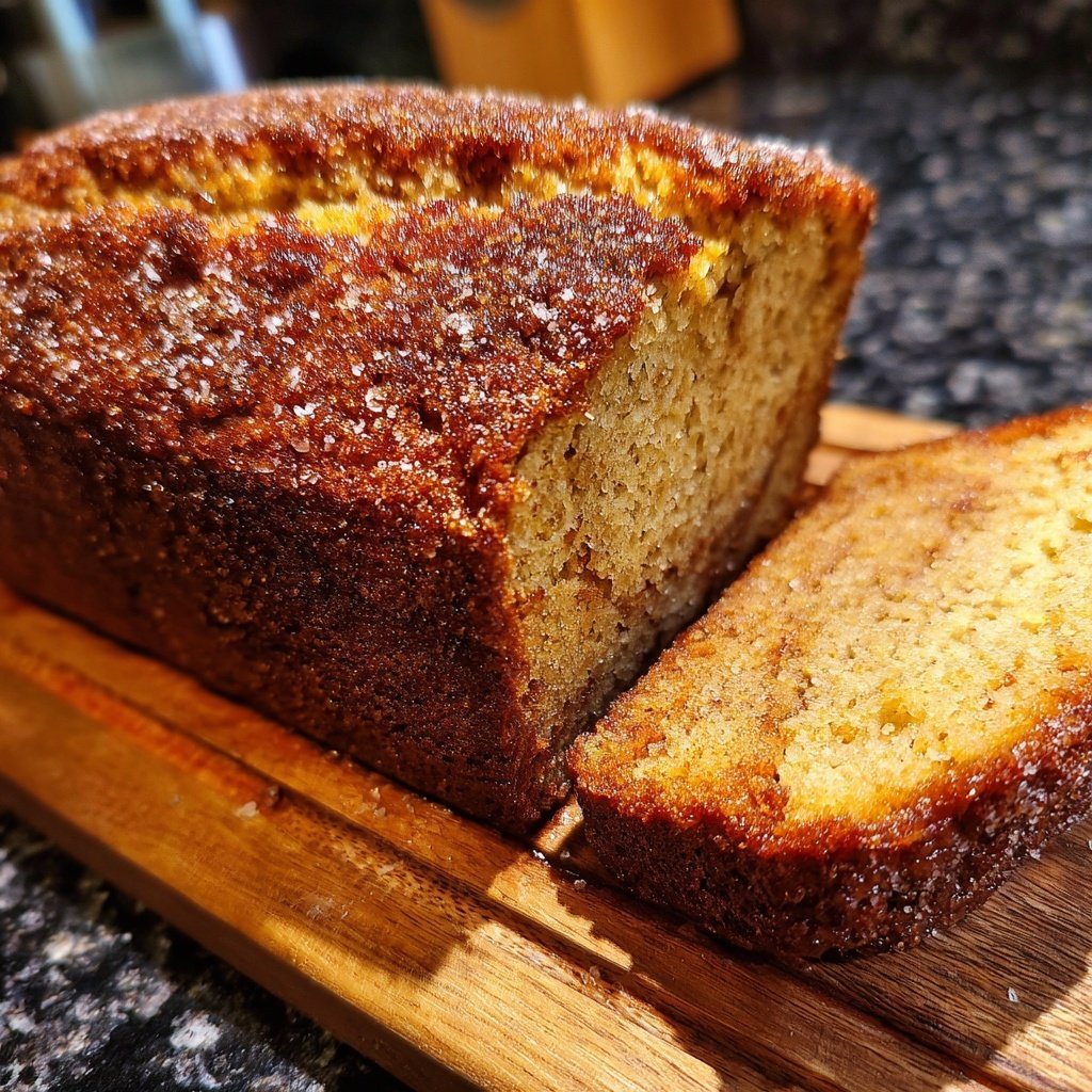 Banana Bread with Cinnamon Sugar Topping Recipe